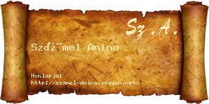 Számel Anina névjegykártya